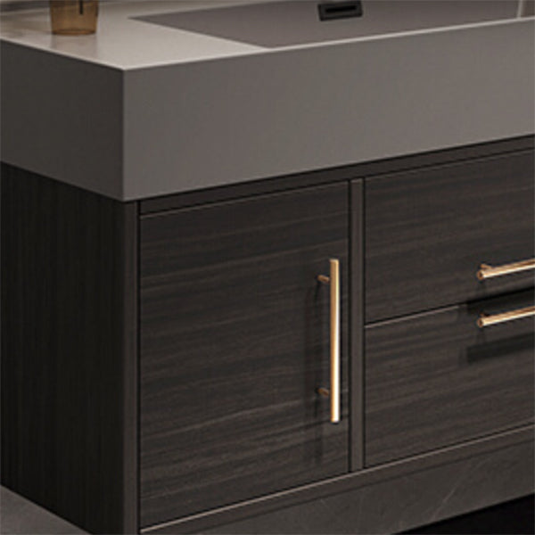 Wall Mount Bathroom Sink Vanity Glam Bathroom Vanity Set with Mirror