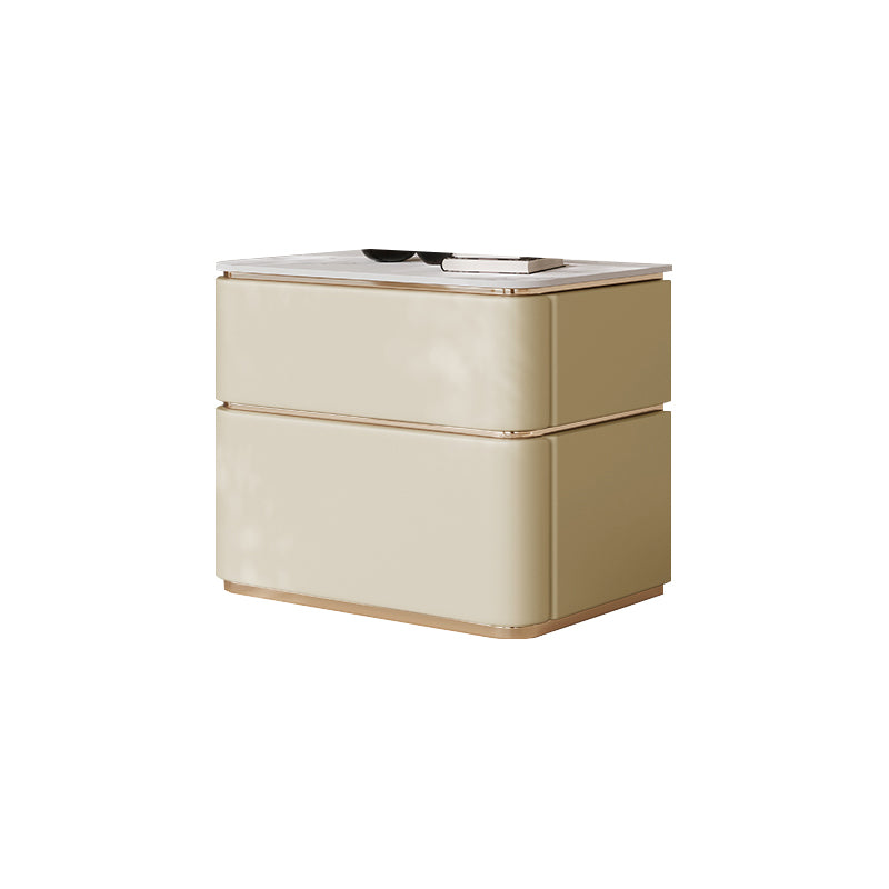 Brown Solid Wood Kids Bedside Table Modern Storage Bedside Table for Nursery