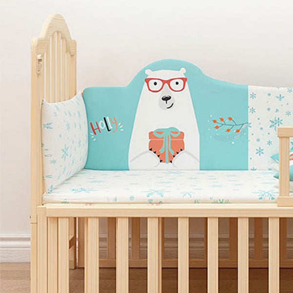 Solid Wood Convertible Crib Simple Crib with Adjustable Height