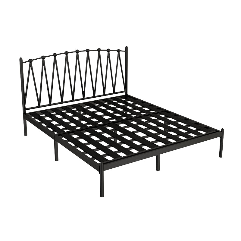 Glam Solid Color Open-Frame Bed Metal Open-Frame Bed with Metal Legs
