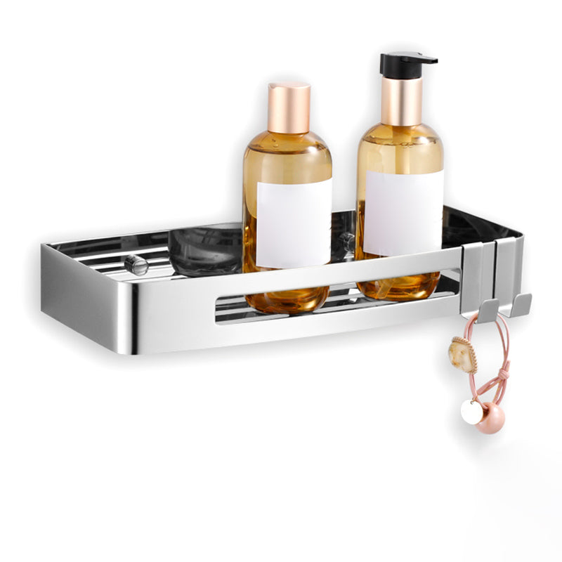 3-Piece Modern Bath Hardware Set in Stainless Steel, Bath Shelf