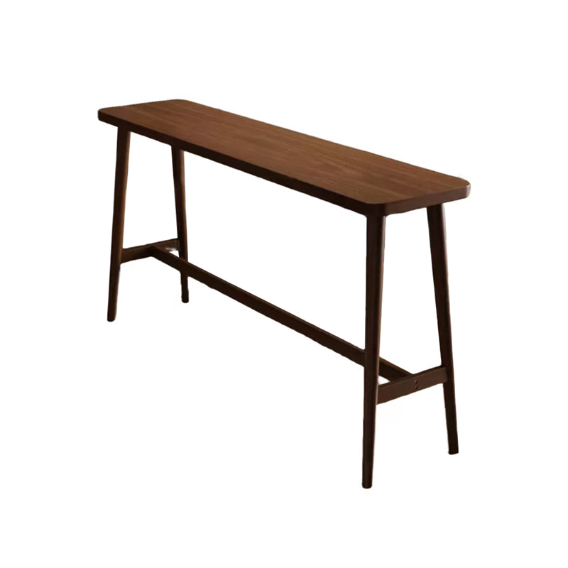 Modern Counter Height Pub Set 1/2/3 Pcs Solid Wood Bar Table and Stools in Brown