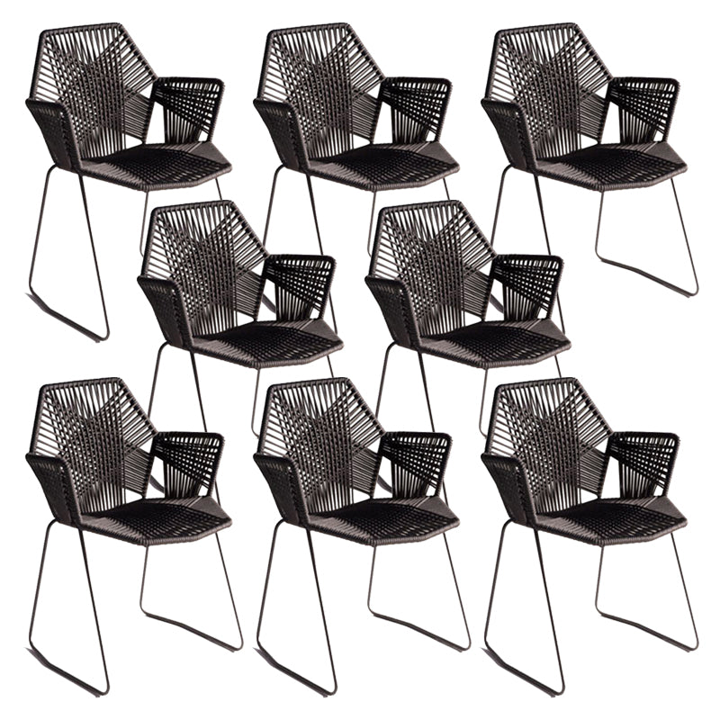 Tropical Side Chair Metal Indoor/ Outdoor Arm Chair 20.9" x 21.3" x 30.7"