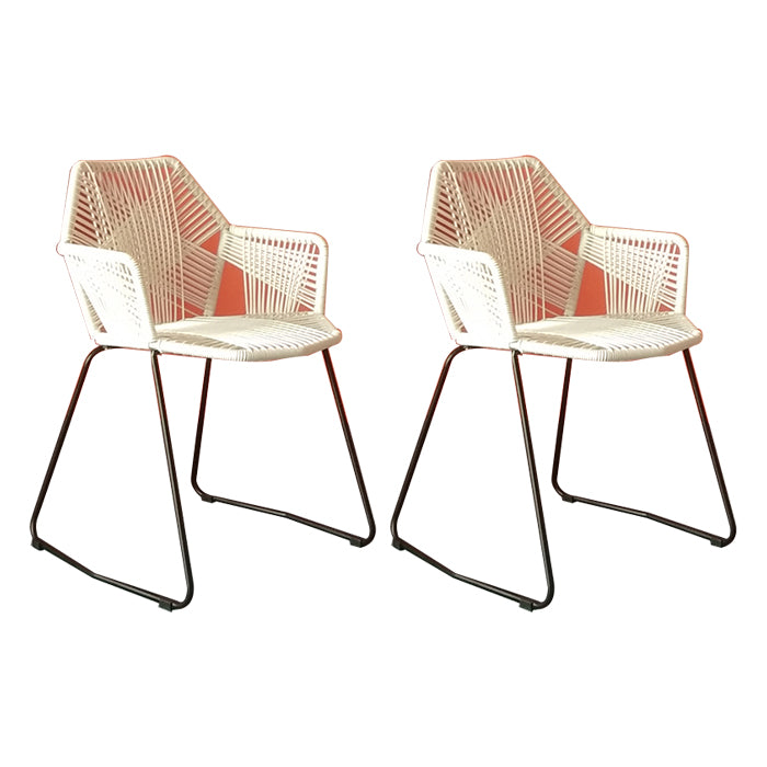 Tropical Side Chair Metal Indoor/ Outdoor Arm Chair 20.9" x 21.3" x 30.7"