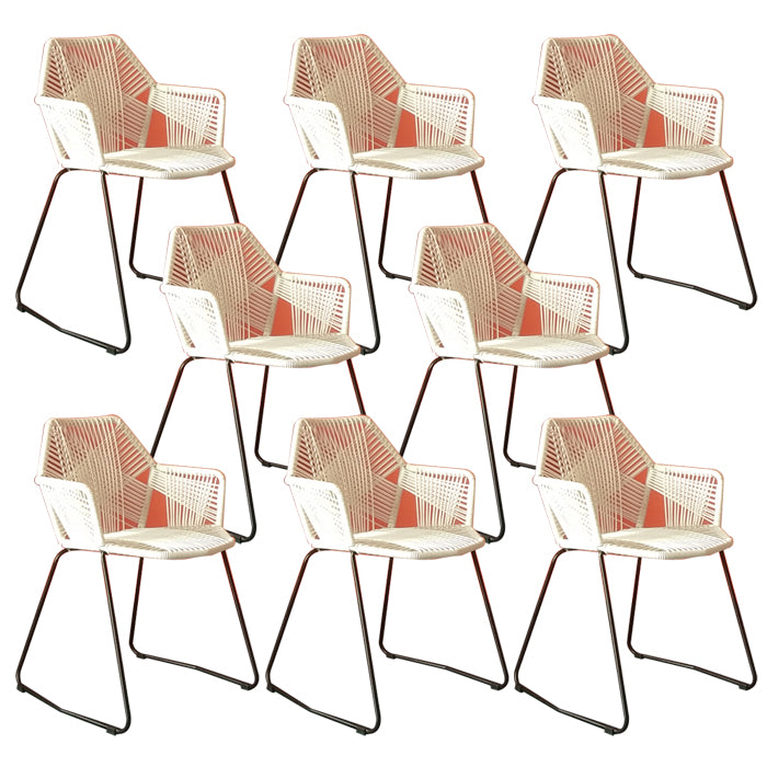 Tropical Side Chair Metal Indoor/ Outdoor Arm Chair 20.9" x 21.3" x 30.7"