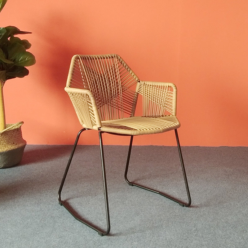 Tropical Side Chair Metal Indoor/ Outdoor Arm Chair 20.9" x 21.3" x 30.7"