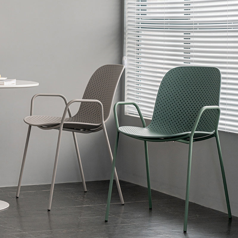 Contemporary Indoor/ Outdoor Chair Metal Dining Armchair Side Chair