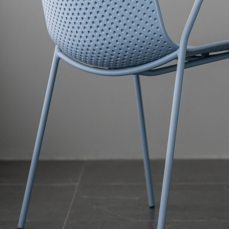 Contemporary Indoor/ Outdoor Chair Metal Dining Armchair Side Chair