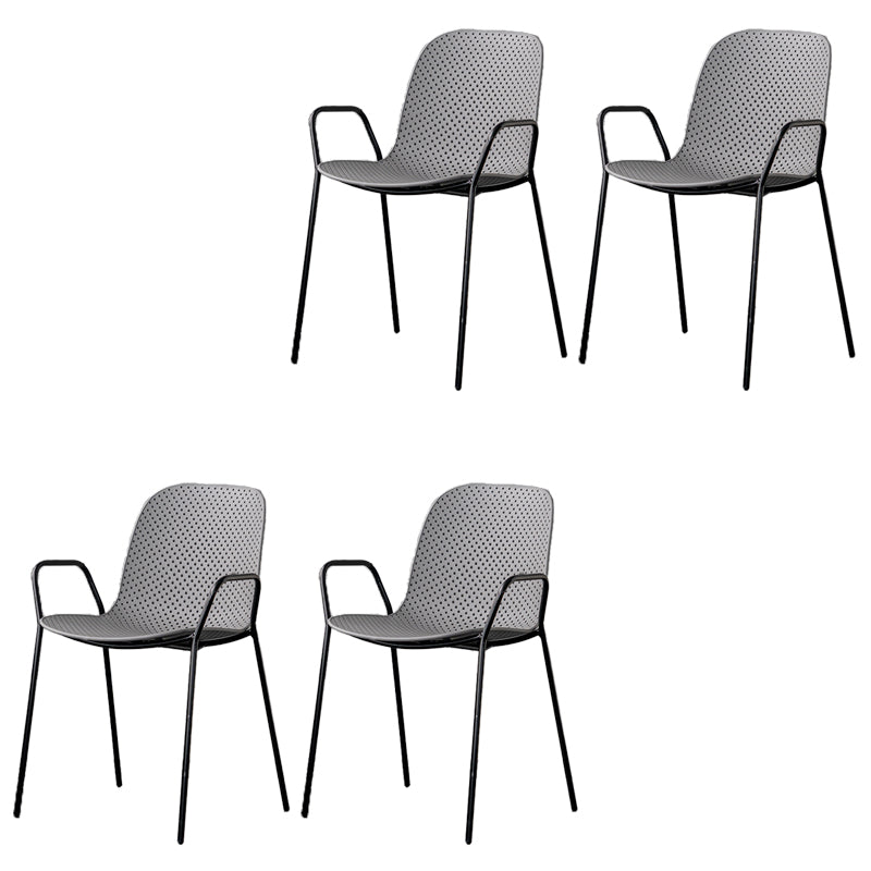 Contemporary Indoor/ Outdoor Chair Metal Dining Armchair Side Chair