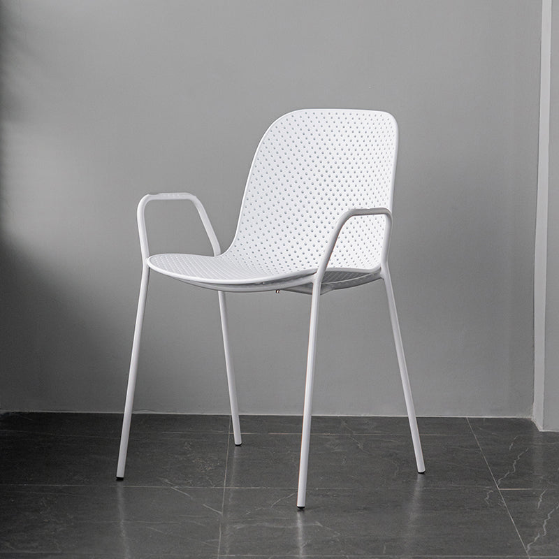 Contemporary Indoor/ Outdoor Chair Metal Dining Armchair Side Chair