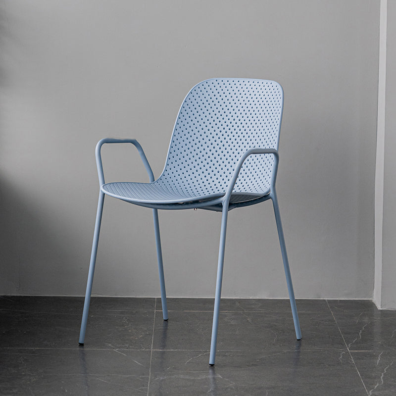 Contemporary Indoor/ Outdoor Chair Metal Dining Armchair Side Chair