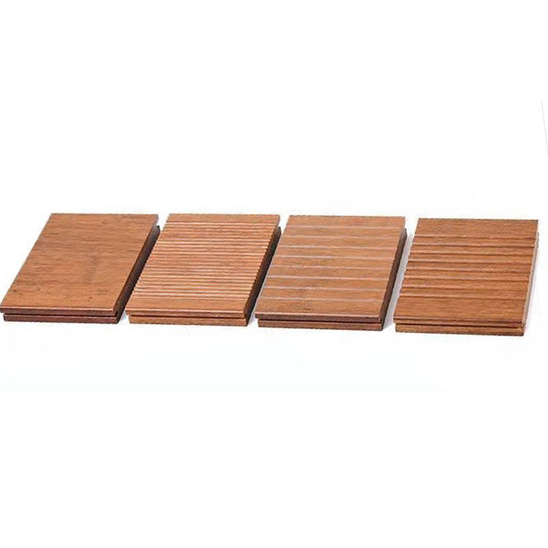Outdoor Deck Tiles Composite Wooden Striped Detail Deck Tiles