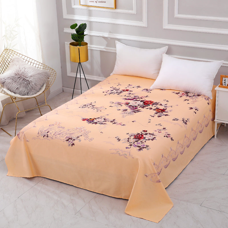 Sheet Sets Cotton Floral Printed Breathable Wrinkle Resistant Super Soft Bed Sheet Set