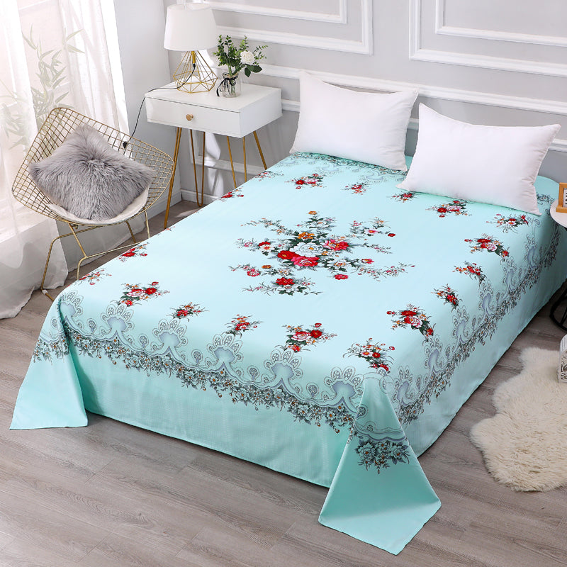 Sheet Sets Cotton Floral Printed Breathable Wrinkle Resistant Super Soft Bed Sheet Set