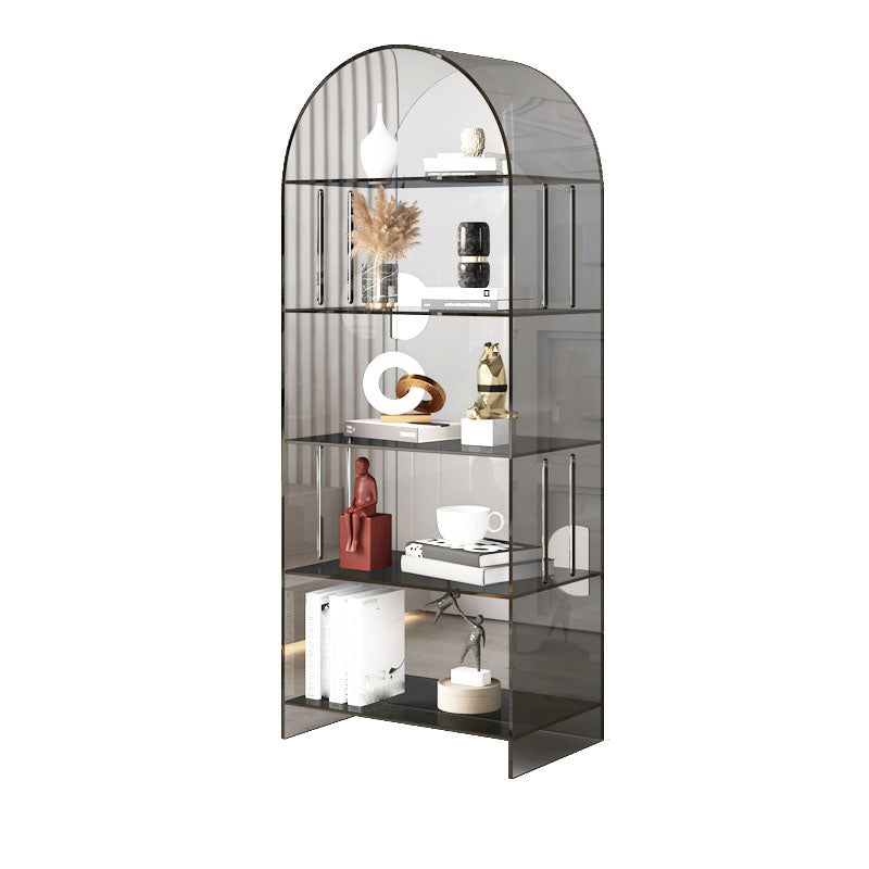Modern Closed Back Vertical Bookshelf Acrylic Bookcase with Shelves