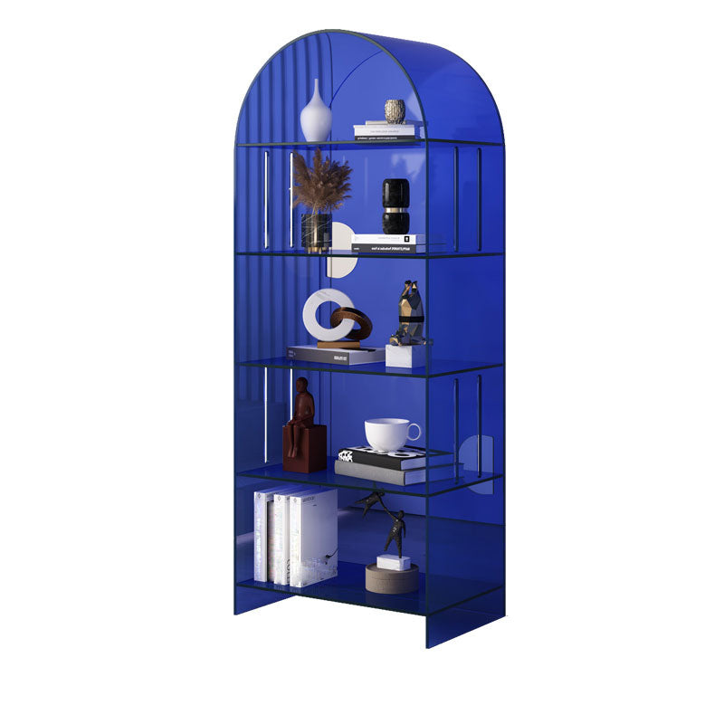 Modern Closed Back Vertical Bookshelf Acrylic Bookcase with Shelves