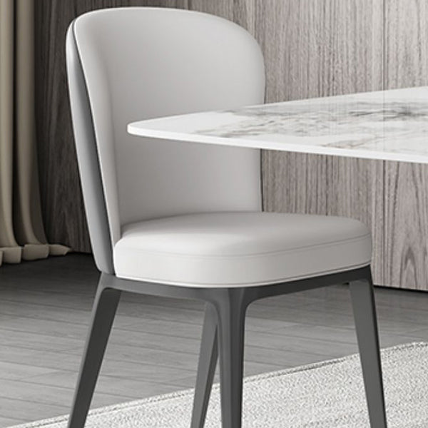 Contemporary 1/4/5/6/7 Pieces Dining Room Table Rectangle Stone Furniture in White