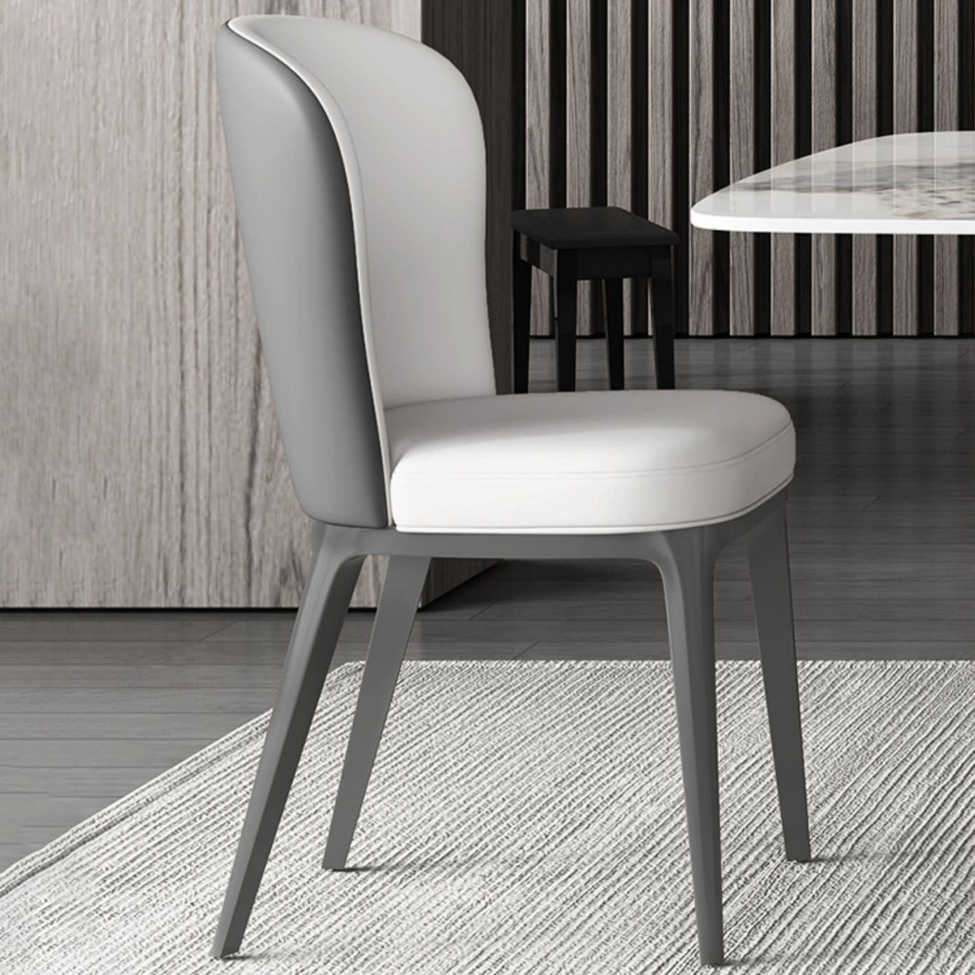 Contemporary 1/4/5/6/7 Pieces Dining Room Table Rectangle Stone Furniture in White