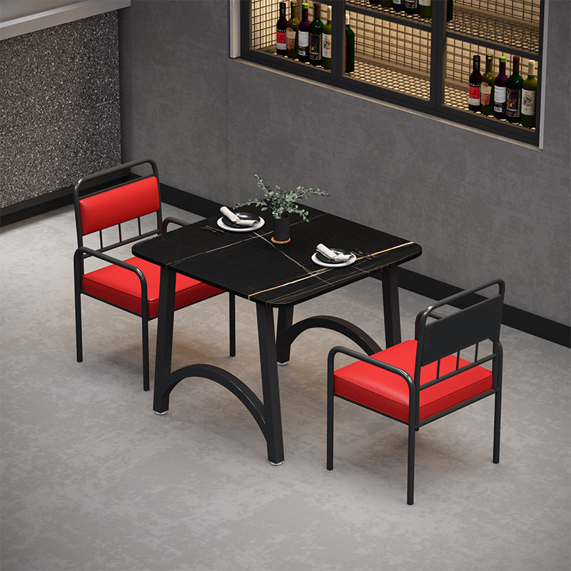 Modern Furniture 1/2/3/5/7/9 Pieces Sintered Stone Dining Set in Black