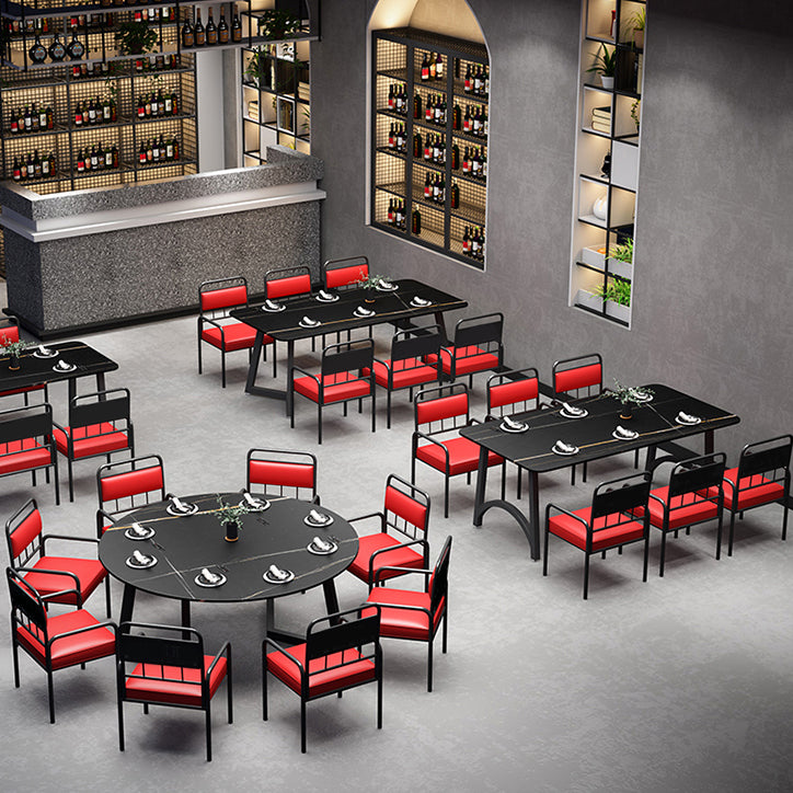 Modern Furniture 1/2/3/5/7/9 Pieces Sintered Stone Dining Set in Black