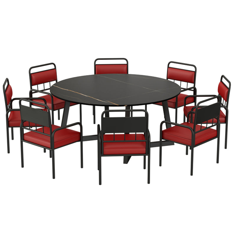 Modern Furniture 1/2/3/5/7/9 Pieces Sintered Stone Dining Set in Black