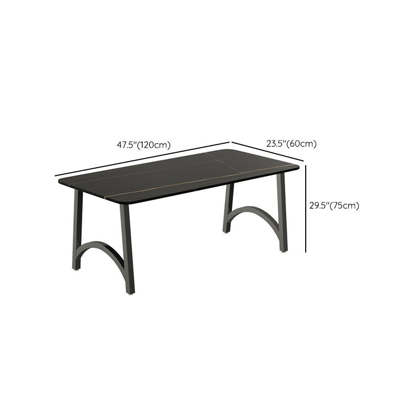 Modern Furniture 1/2/3/5/7/9 Pieces Sintered Stone Dining Set in Black