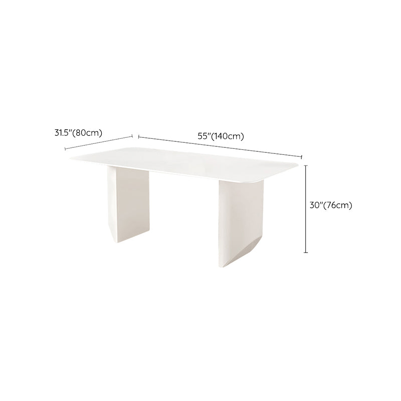 Modern 1/5/6/7 Pieces Furniture Sintered Stone Dining Set in White