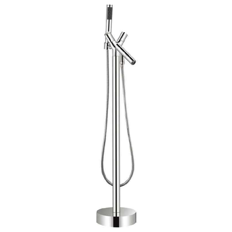 Traditional Floor Mounted Metal Freestanding Tub Filler Swivel Tub Filler Trim