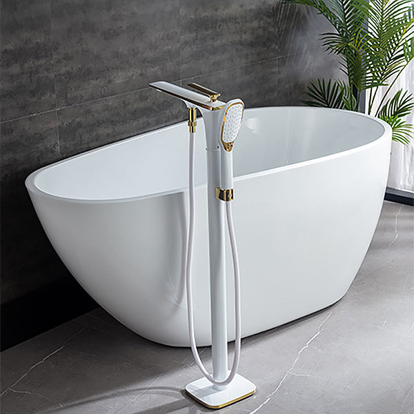 Traditional Floor Mounted Metal Freestanding Tub Filler Swivel Tub Filler Trim