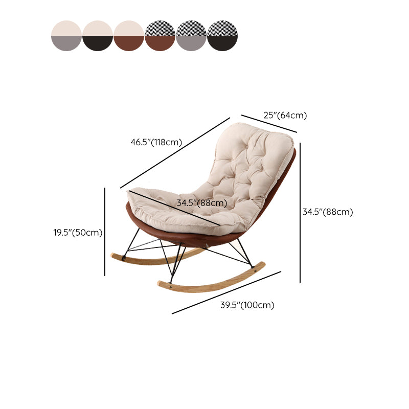 Leisure Light Luxury Rocking Chair Lounge Small Family Lazy Sofa Chair for Apartment