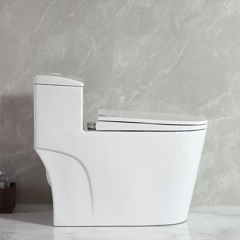 Contemporary Floor Mount Flush Toilet White Ceramic Urine Toilet for Bathroom