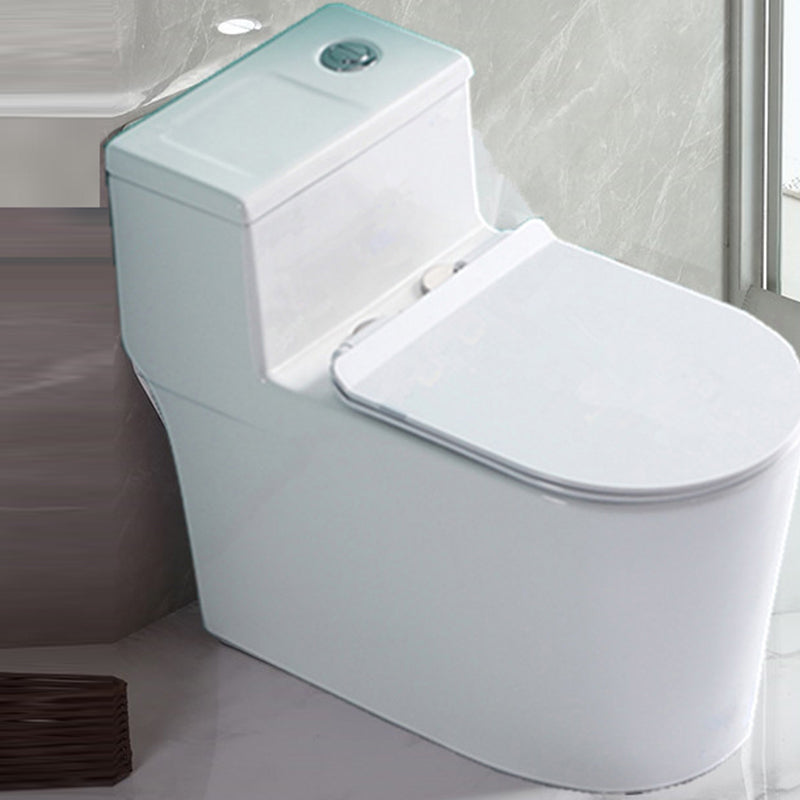 Contemporary Floor Mount Flush Toilet White Ceramic Urine Toilet for Bathroom
