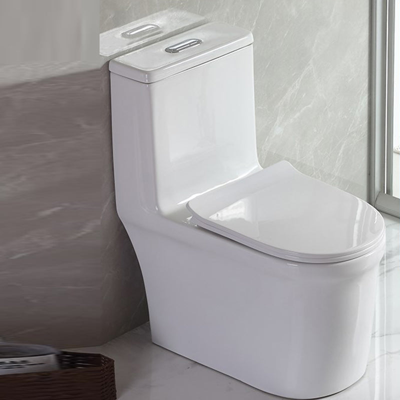 Contemporary Floor Mount Flush Toilet White Ceramic Urine Toilet for Bathroom