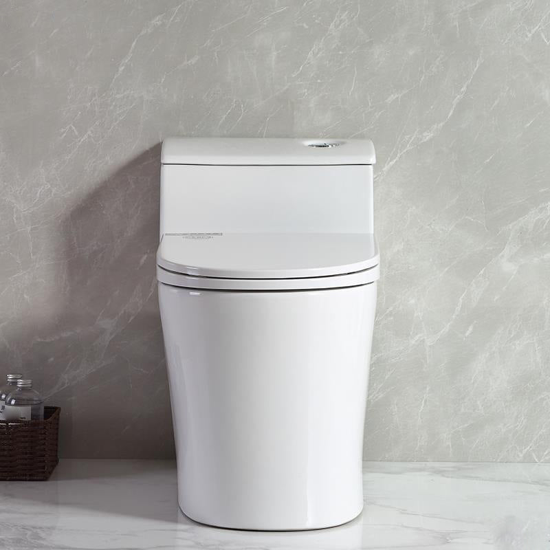 Contemporary Floor Mount Flush Toilet White Ceramic Urine Toilet for Bathroom