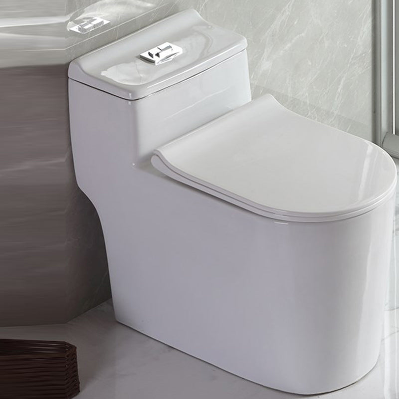 Contemporary Floor Mount Flush Toilet White Ceramic Urine Toilet for Bathroom