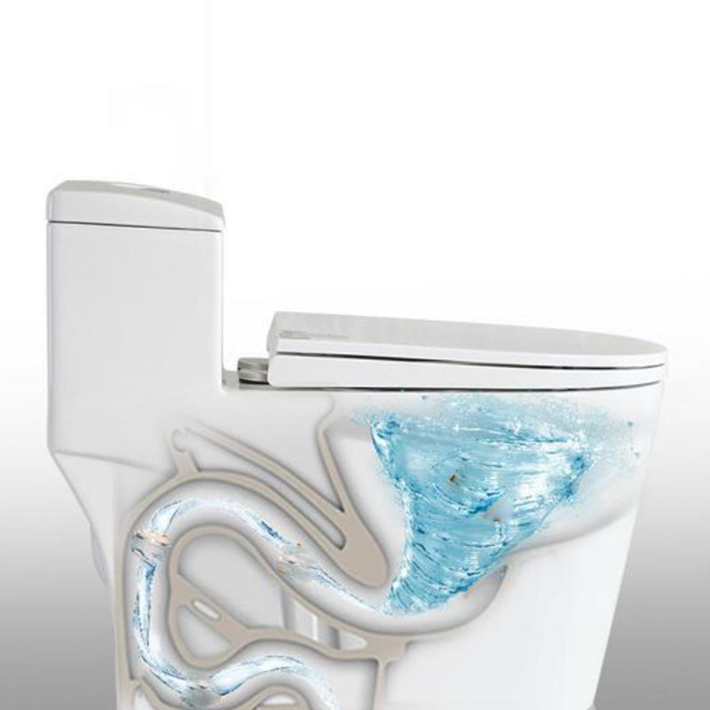 Contemporary Floor Mount Flush Toilet White Ceramic Urine Toilet for Bathroom