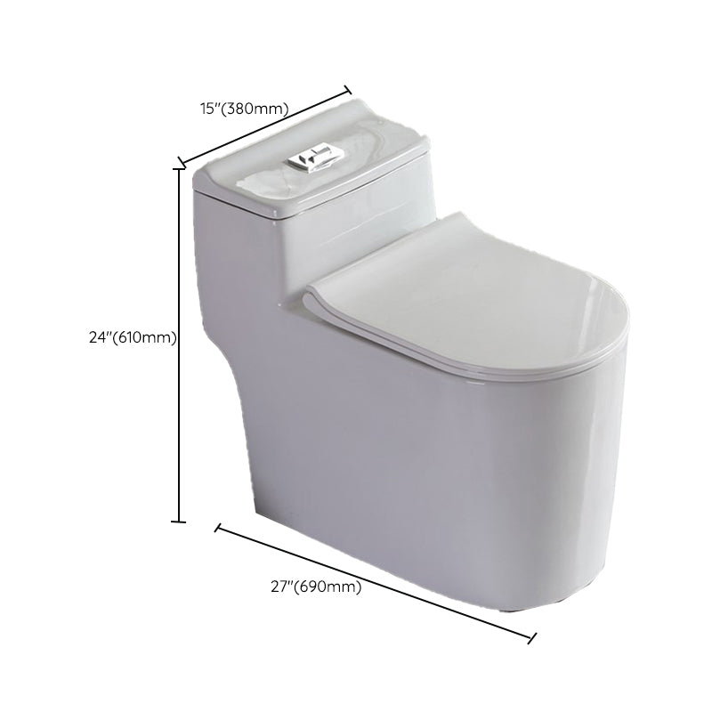 Contemporary Floor Mount Flush Toilet White Ceramic Urine Toilet for Bathroom
