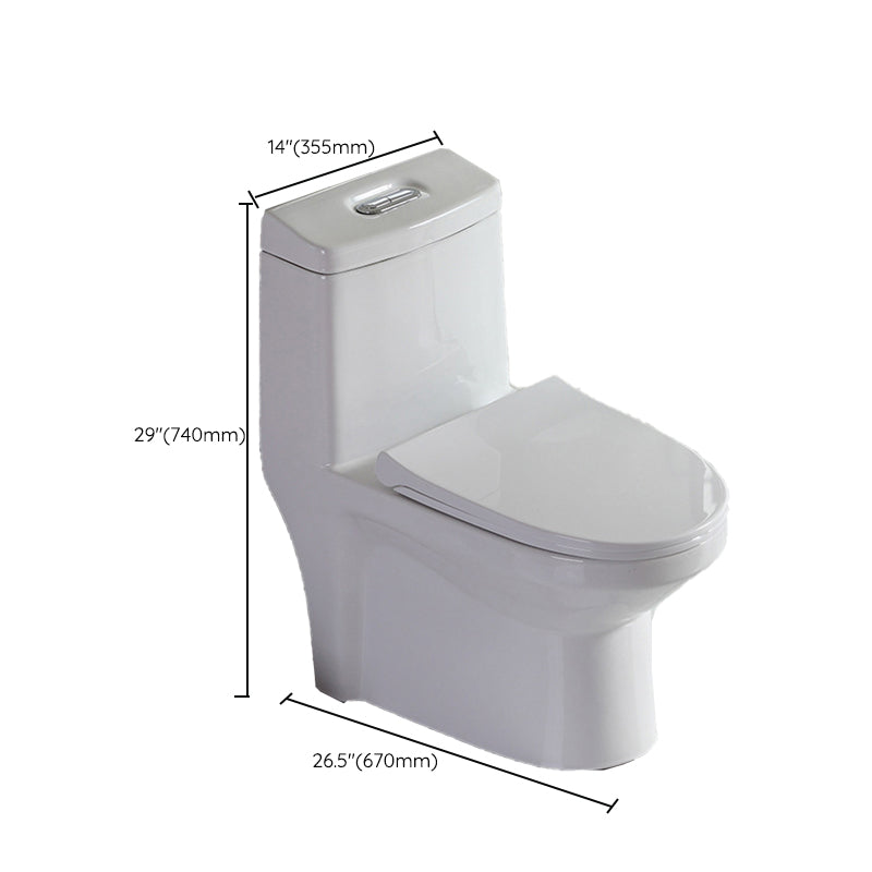 Contemporary Floor Mount Flush Toilet White Ceramic Urine Toilet for Bathroom