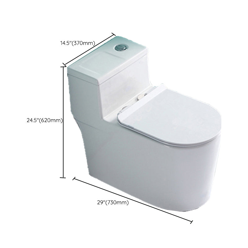 Contemporary Floor Mount Flush Toilet White Ceramic Urine Toilet for Bathroom