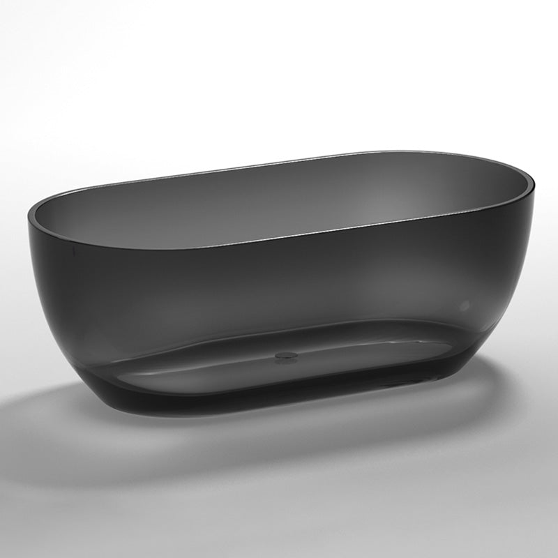 Oval Soaking Bathtub Freestanding Antique Finish Modern Bath Tub