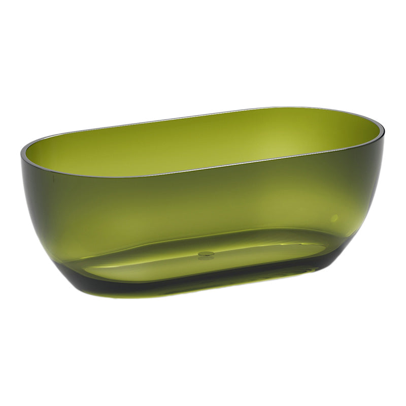 Oval Soaking Bathtub Freestanding Antique Finish Modern Bath Tub