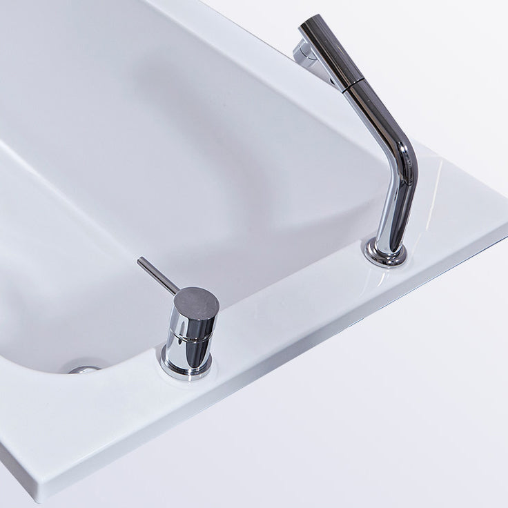 Modern Rectangular Freestanding Bath Acrylic Soaking Pop-up Drain Bathtub