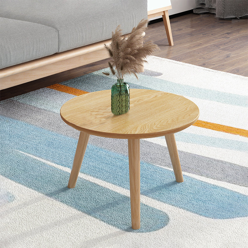 Contemporary Coffee Table Wooden 3 Legs Coffee Cocktail Table