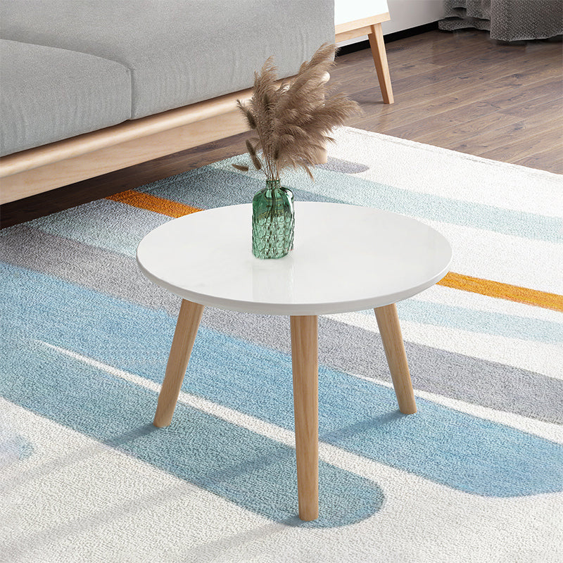 Contemporary Coffee Table Wooden 3 Legs Coffee Cocktail Table