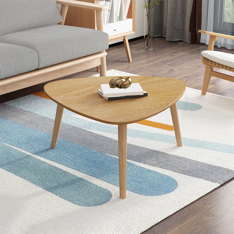 Contemporary Coffee Table Wooden 3 Legs Coffee Cocktail Table