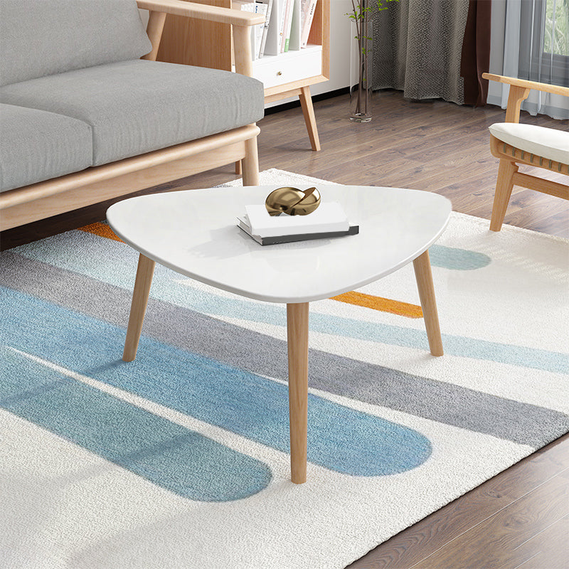 Contemporary Coffee Table Wooden 3 Legs Coffee Cocktail Table