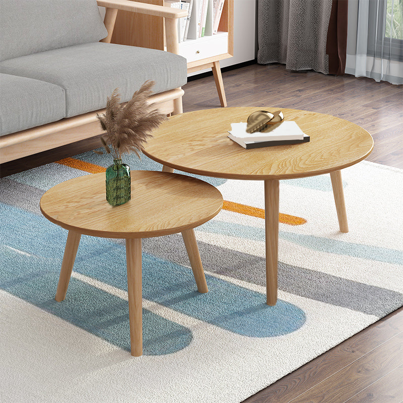 Contemporary Coffee Table Wooden 3 Legs Coffee Cocktail Table