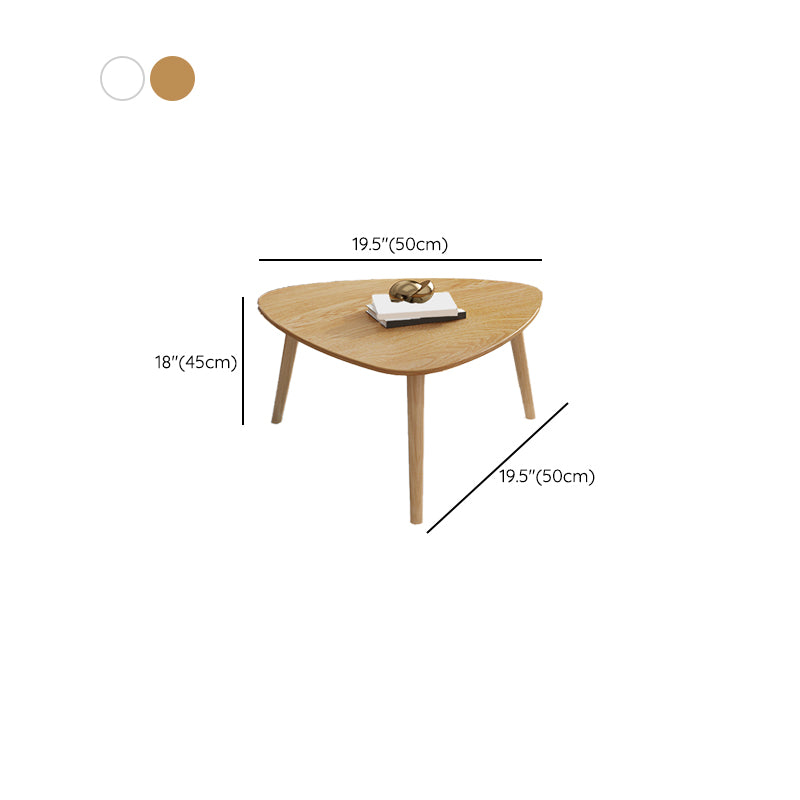 Contemporary Coffee Table Wooden 3 Legs Coffee Cocktail Table
