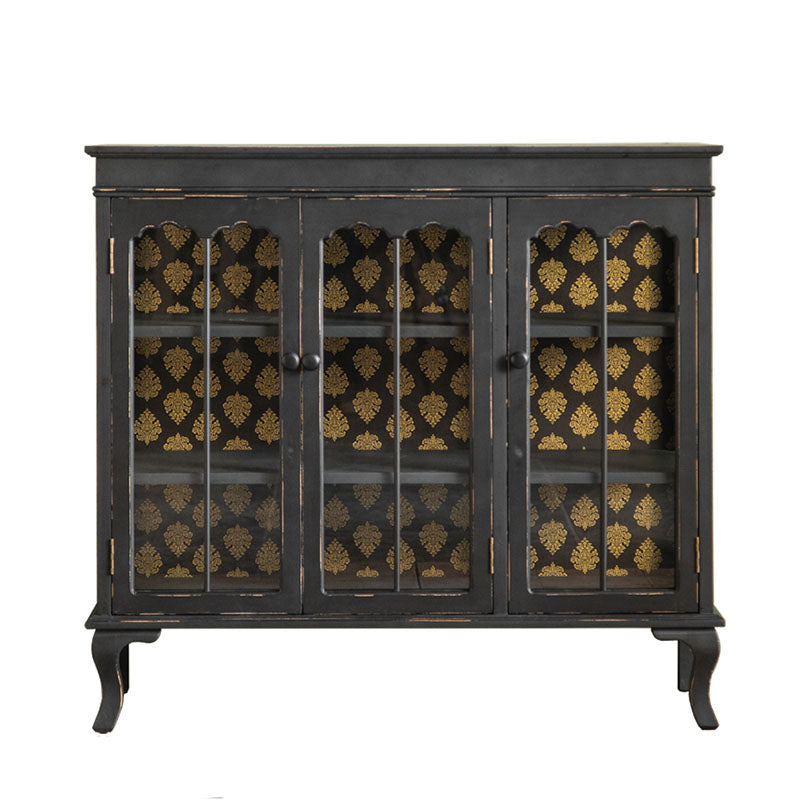 Modernism Wood Sideboard Table Black/White Server with Doors for Dining Room