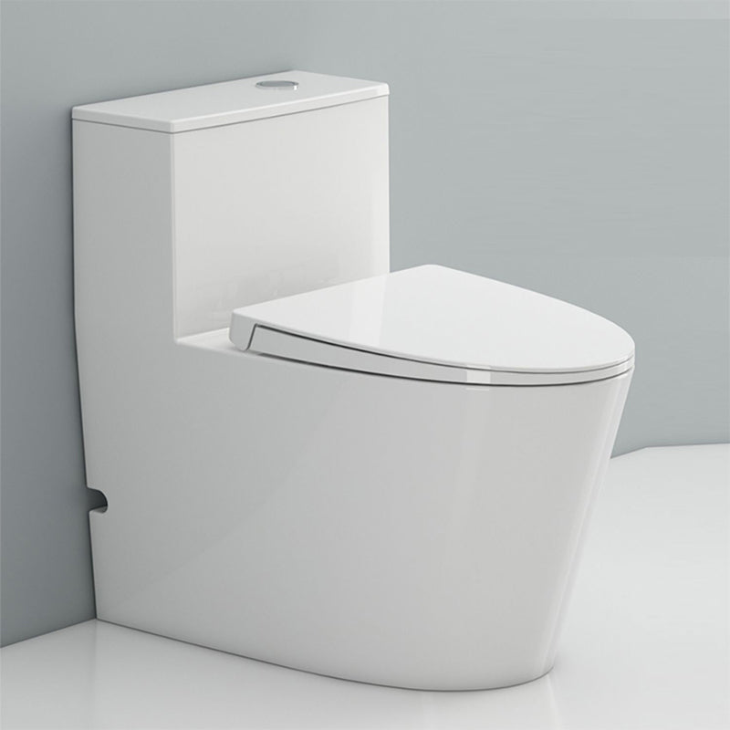 Modern White Floor Mount Toilet Slow Close Seat Included Toilet Bowl for Bathroom